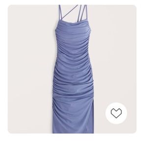 Abercrombie straps rushed midi dress